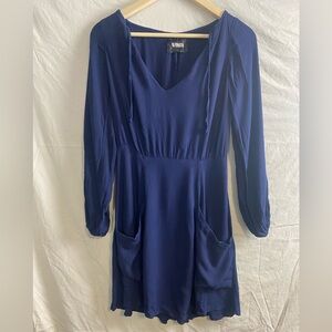 Reformation navy blue mini dress